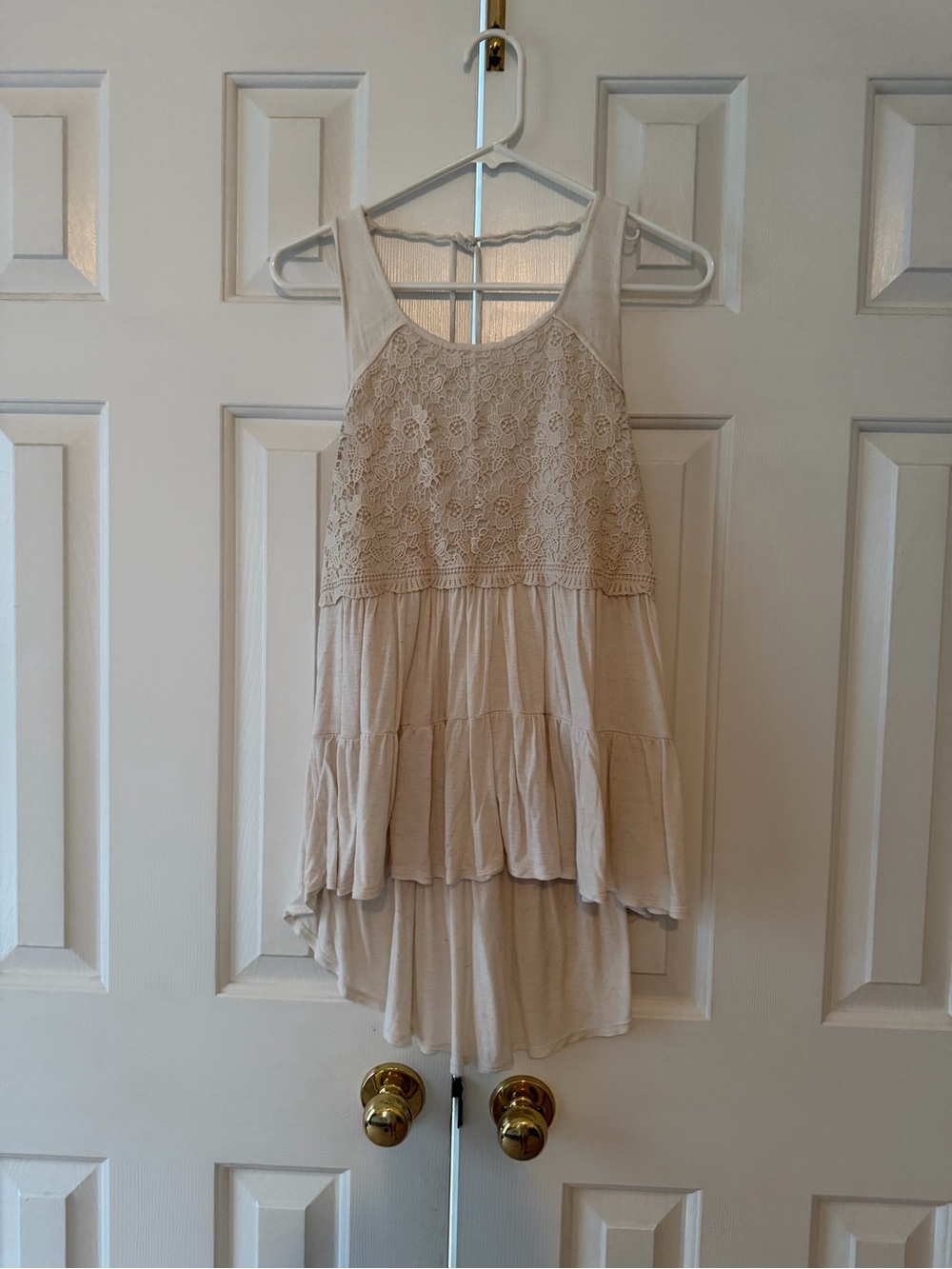 Belle Du Jour Cream Lace Tiered Camisole